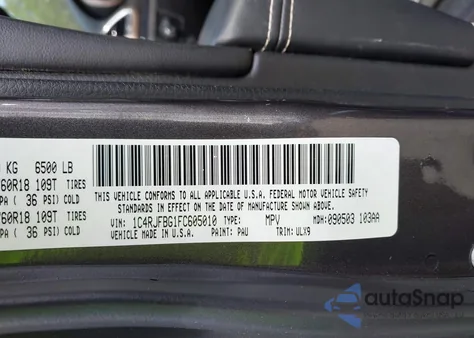 2015 Jeep Grand Cherokee Limited from USA, damaged, VIN 1C4RJFBG1FC605010
